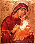 Icone de la Vierge Glykophylousa Mont Athos
