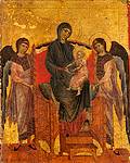 Cimabue, Vierge et Enfant en Gloire et deux anges